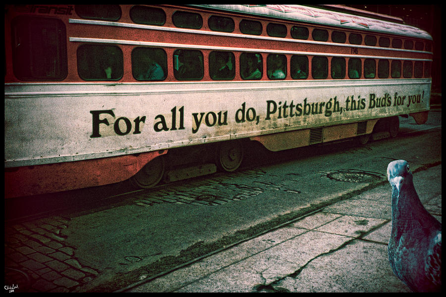 Vintage Pittsburgh Trolly Photograph by Chris Lord