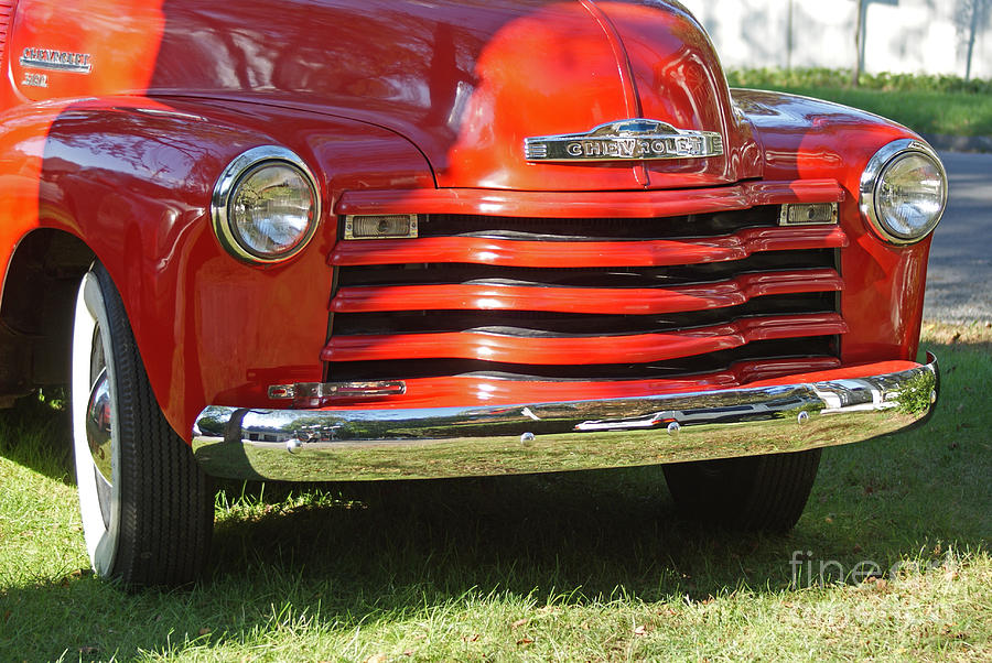 Vintage Red Chevy Truck Photograph by Margie Avellino