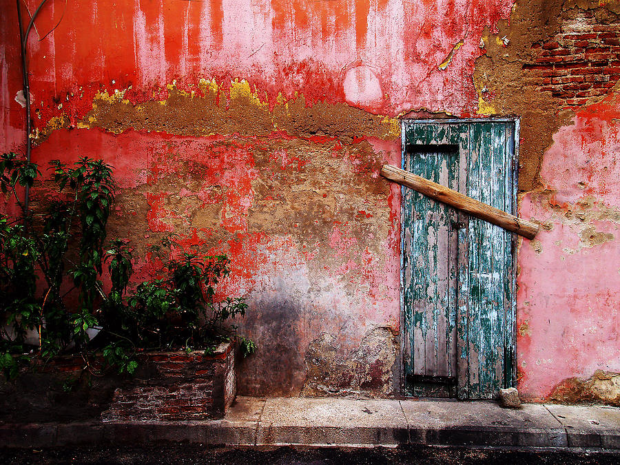 Architecture Photograph - Vintage red wall  by Kritiya Sumpun