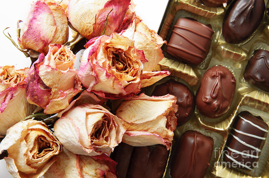 Vintage Roses And Chocolates Photograph by Andee Design