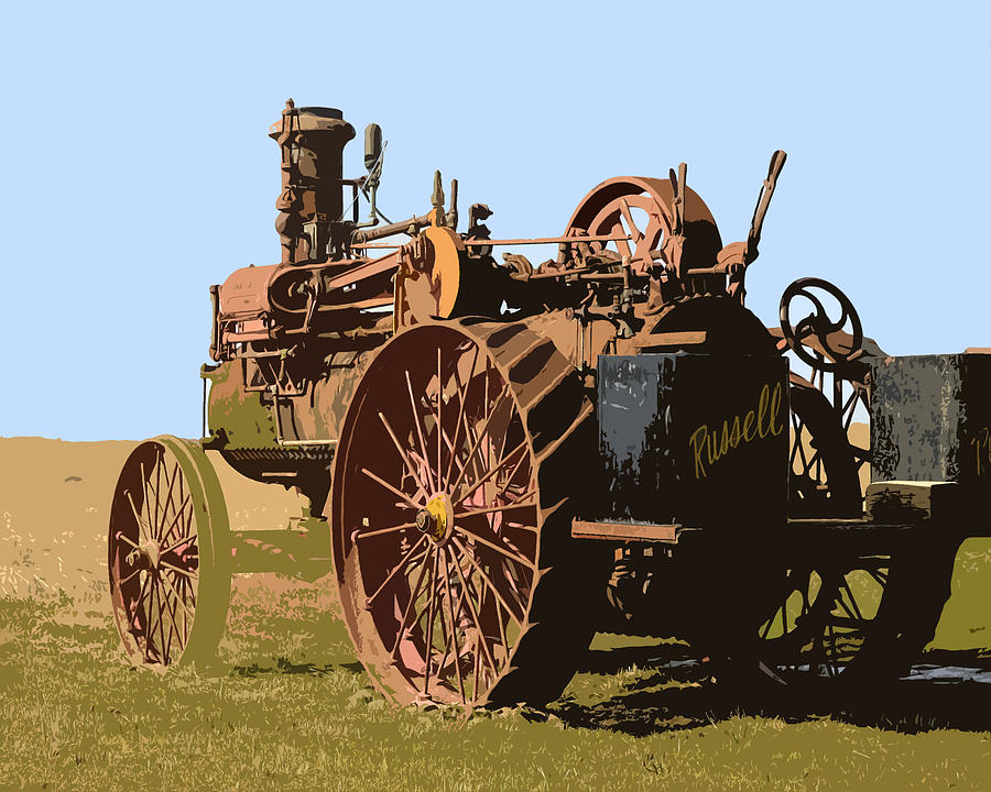 Vintage Russell Tractor Photograph by Steve McKinzie