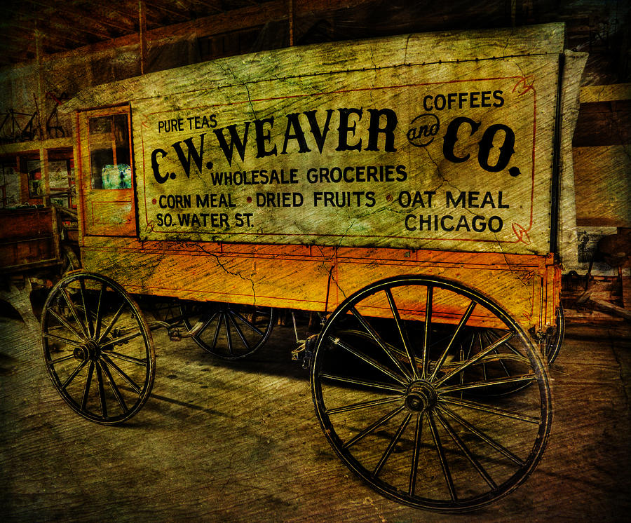 Vintage Wholesale Groceries Wagon - C.W. Weaver Company - vintage - nostalgia - general store -  Photograph by Lee Dos Santos