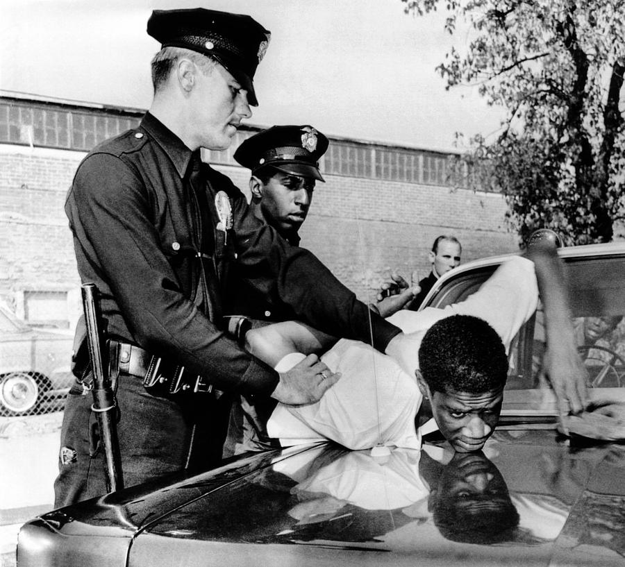 History Photograph - Violence In Los Angeles Street. Police by Everett