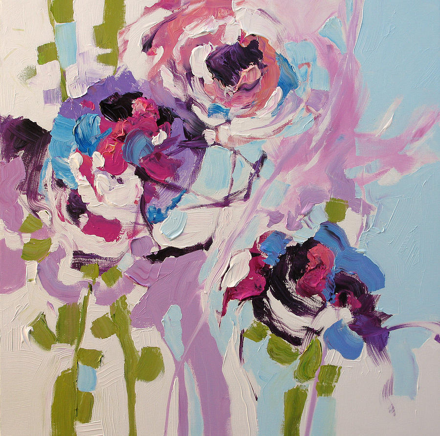 Violet Dreams Painting by Linda Monfort