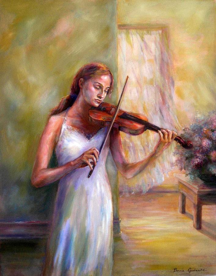 Violin Sonata Painting by Bonnie Goedecke