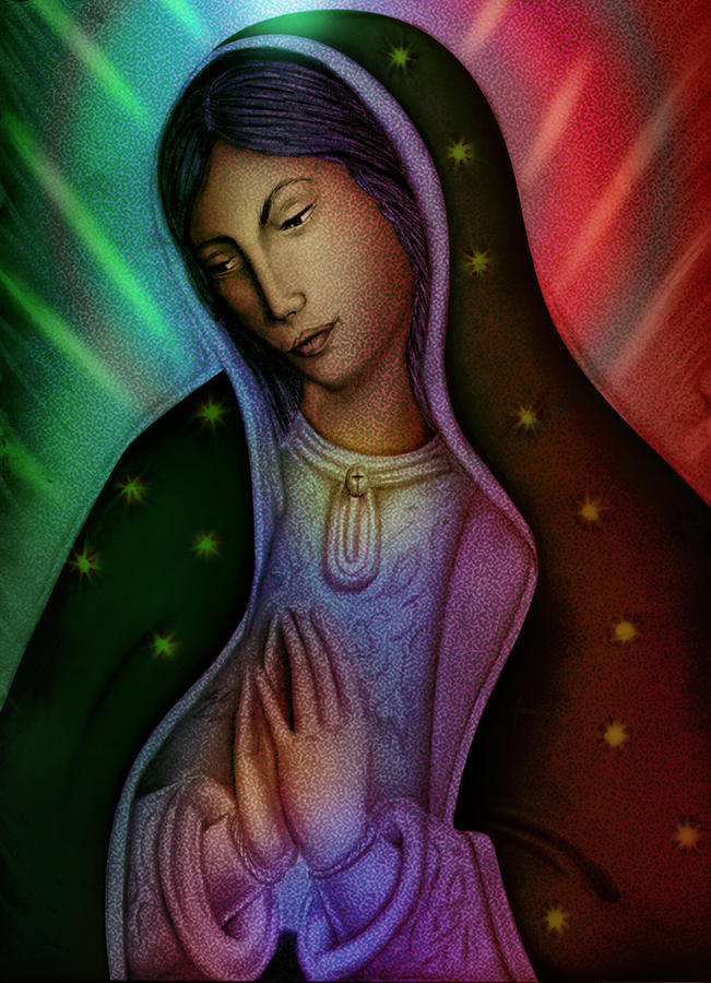 Virgen Digital Art - Virgen De Guadalupe by Alberto Galvez