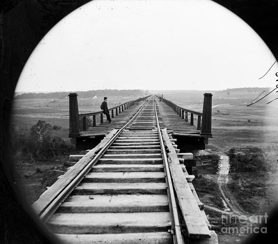 1865 Photograph - Virginia: High Bridge by Granger