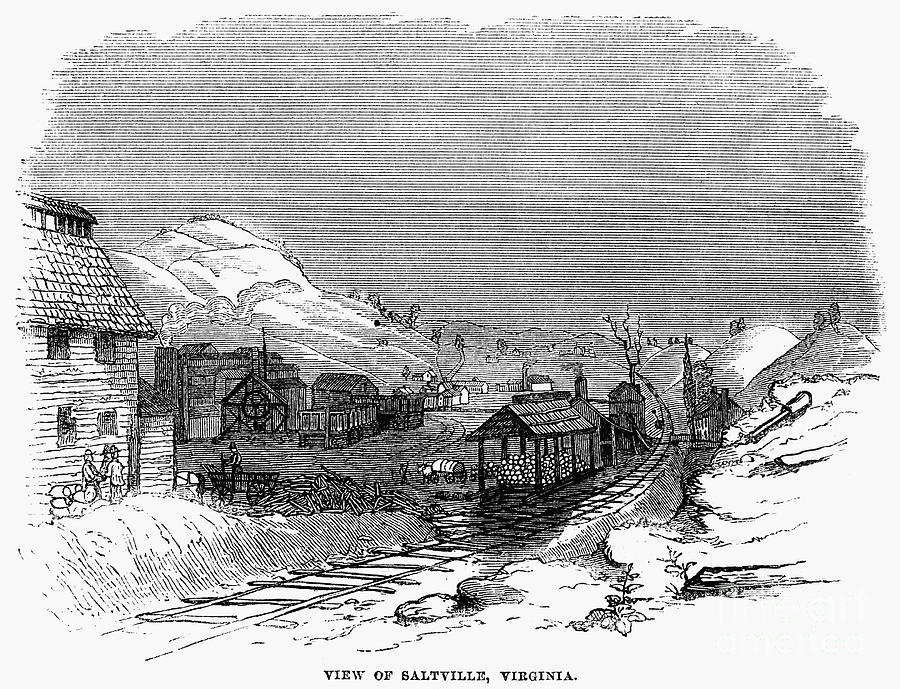 Virginia: Salt Mine, 1857 Photograph by Granger