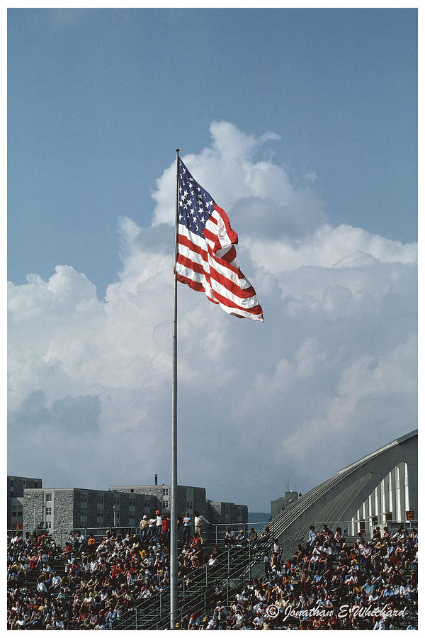 Virginia Tech Photograph - Virginia Tech Lane Stadium Flag by Jonathan Whichard