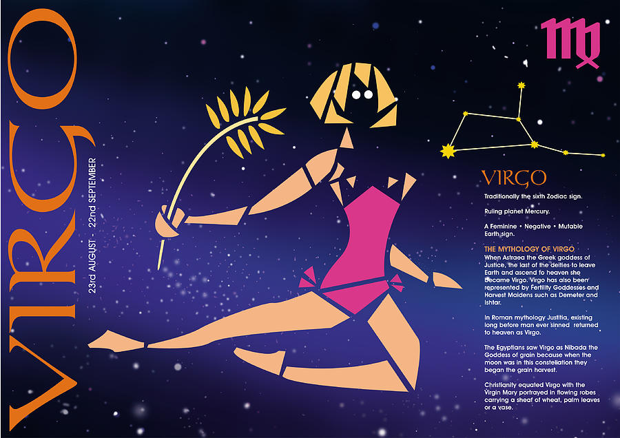 Virgo Star Sign Nail Art Design - wide 8