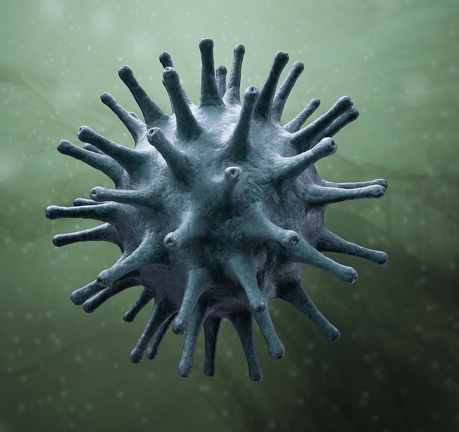 Virus Particle, Artwork Digital Art by Andrzej Wojcicki