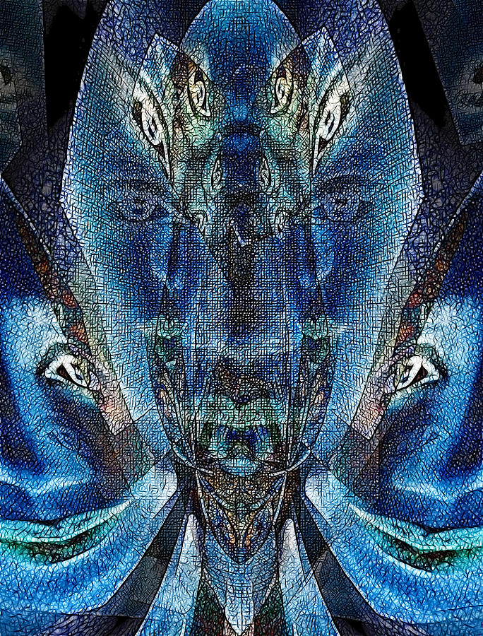 Abstract Faces Digital Art - Visions 2 by Devalyn Marshall