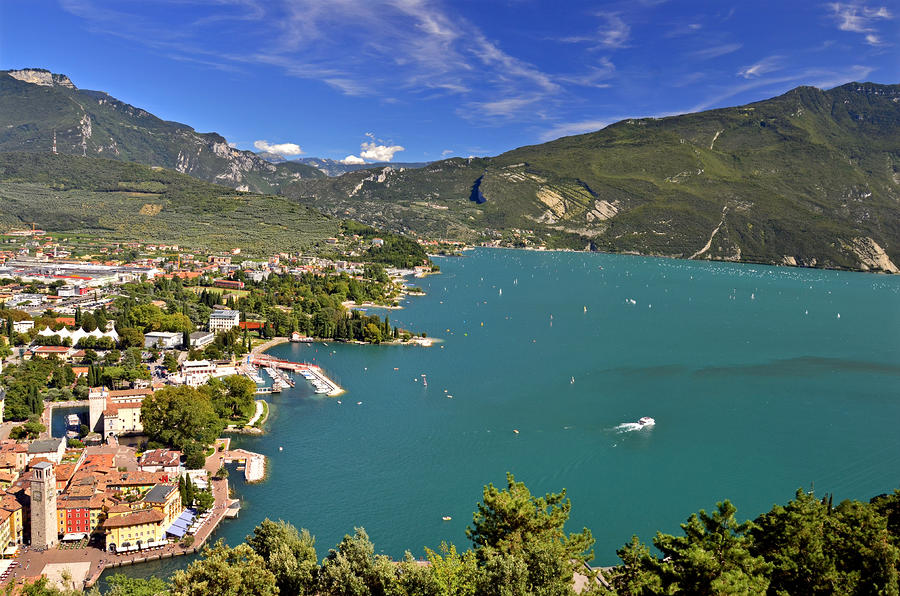 Vista sul Riva del Garda Photograph by Martina Fagan