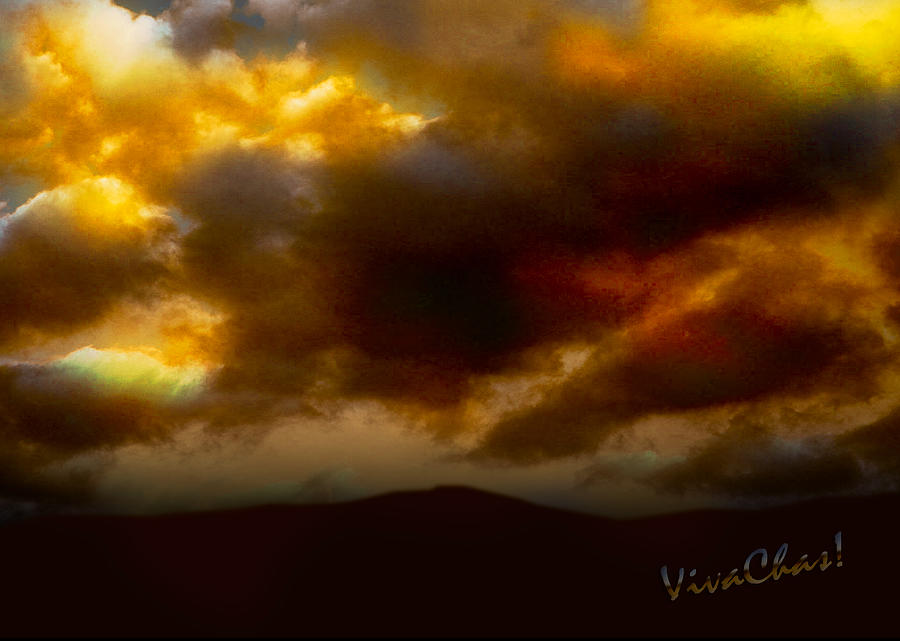 VivaChas Golden Hour Sunset Glowing Clouds  Photograph by Chas Sinklier