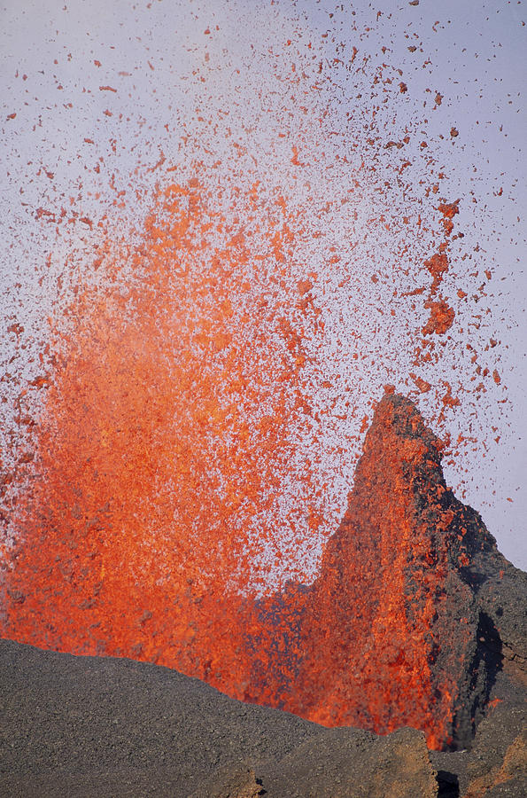 Volcanic Eruption, Spatter Cone Photograph by Tui De Roy