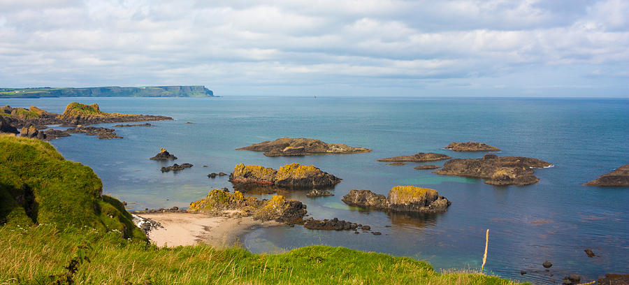 Nature Photograph - Volcanic Rock Formations in Ballintoy Bay by Semmick Photo