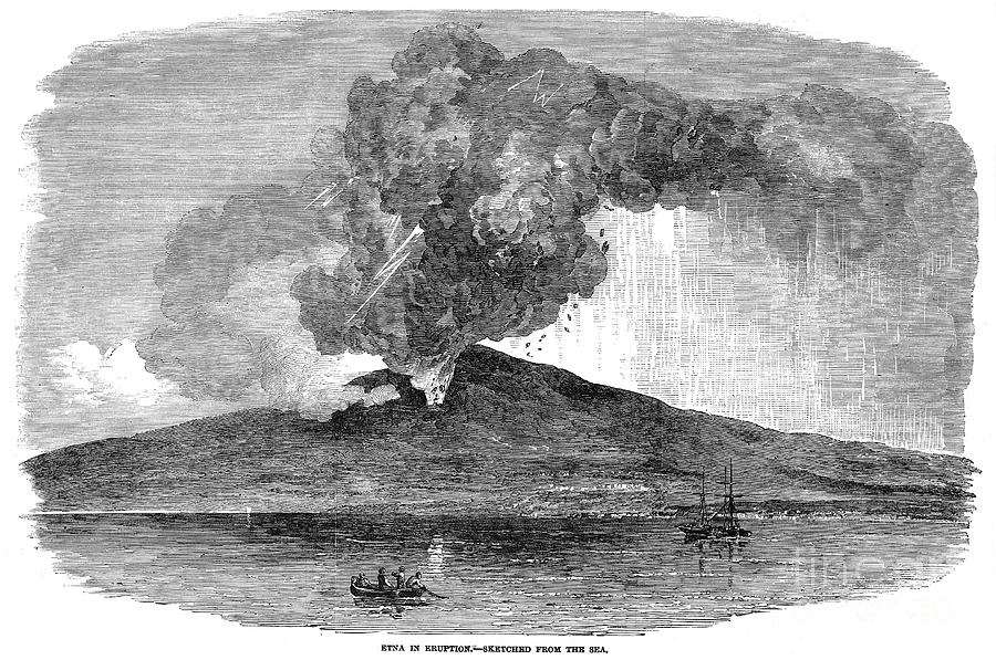 Volcano: Etna, 1852 Photograph by Granger