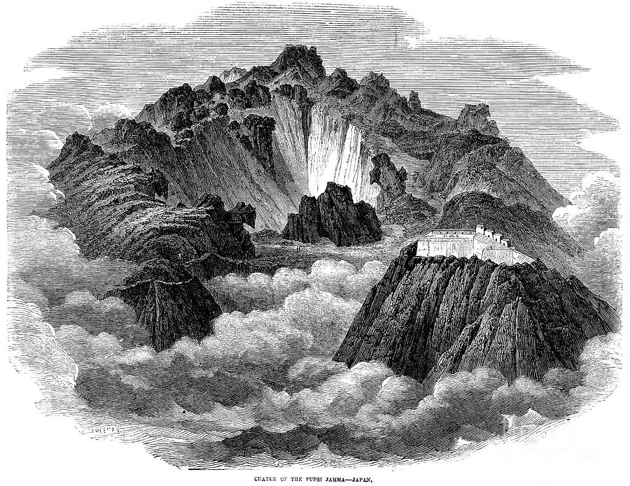Volcano: Mount Fuji, 1853 Photograph by Granger