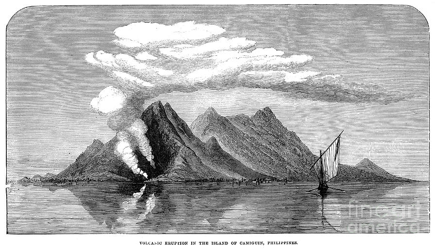 Volcanoes: Camiguin, 1871 Photograph by Granger