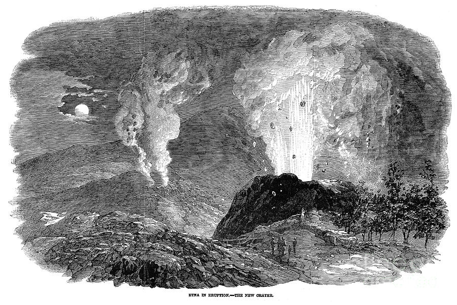 Volcanoes: Etna, 1852 Photograph by Granger