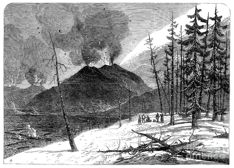 Volcanoes: Mt. Etna, 1865 Photograph by Granger
