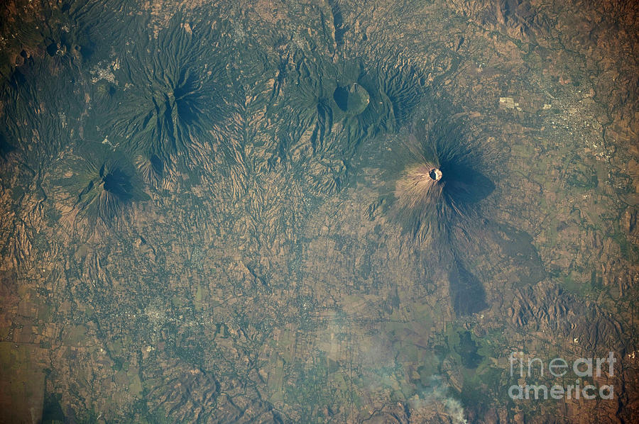 Volcanoes Near Usulutan, El Salvador Photograph by NASA/Science Source