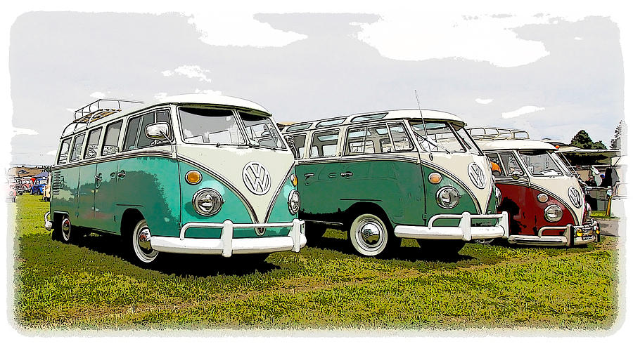 Volkswagen Bus Row Photograph by Steve McKinzie
