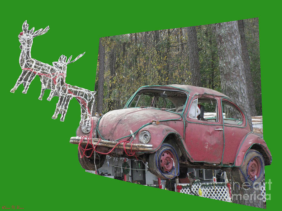 Volkswagen Christmas 3D Photograph by Donna Brown