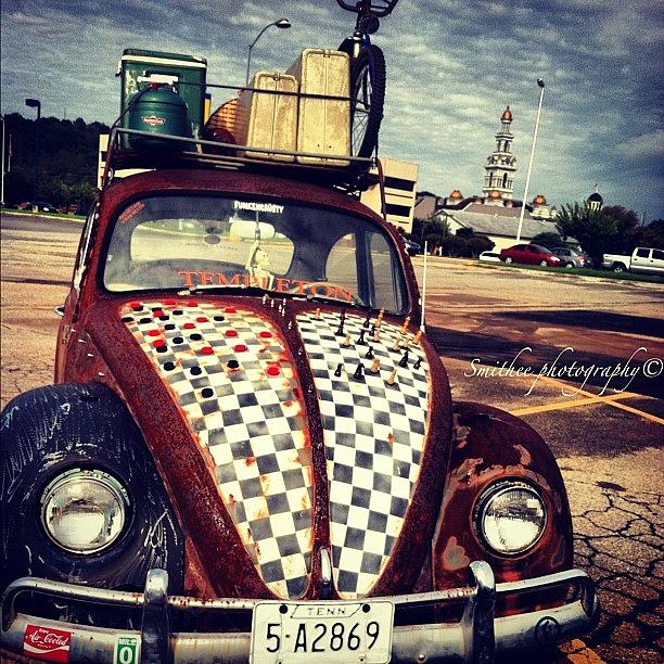 Car Photograph - #volkswagon #car #vw #bug #parkinglot by S Smithee