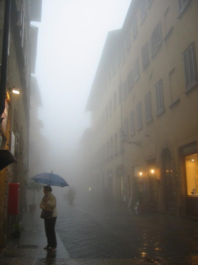 Volterra Fog and Rain Photograph by Amelia Racca