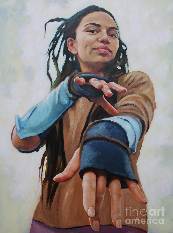Portrait Painting - Voodoo Hands by Kimberly Dow