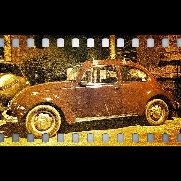 Car Photograph - Vw Beetle Classic Car #instadaily by Mina Tadros