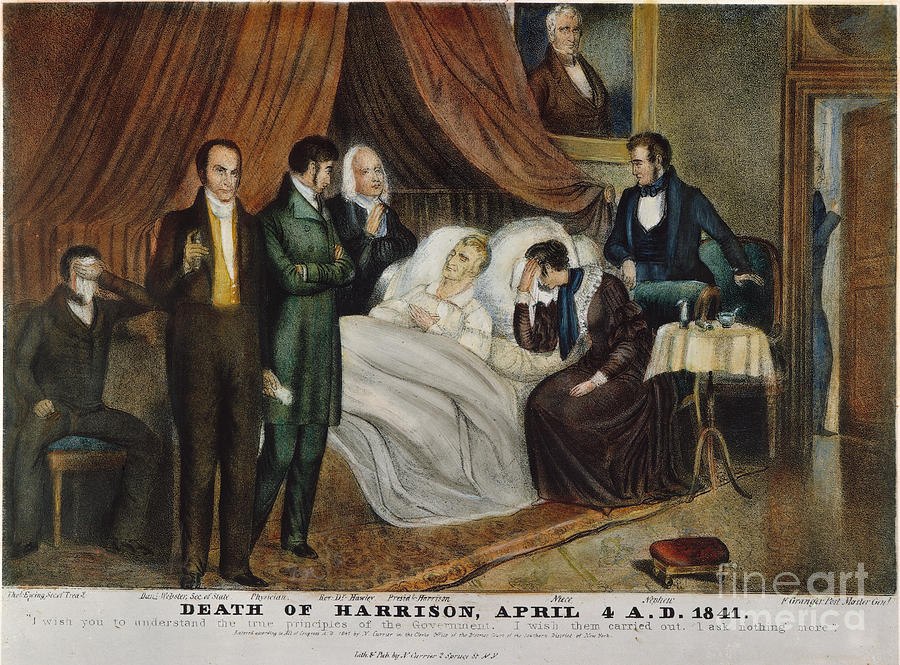 W. H. Harrison: Deathbed Photograph by Granger