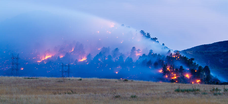 Wadsworth Ridge Wildfire Photograph by Adam Pender