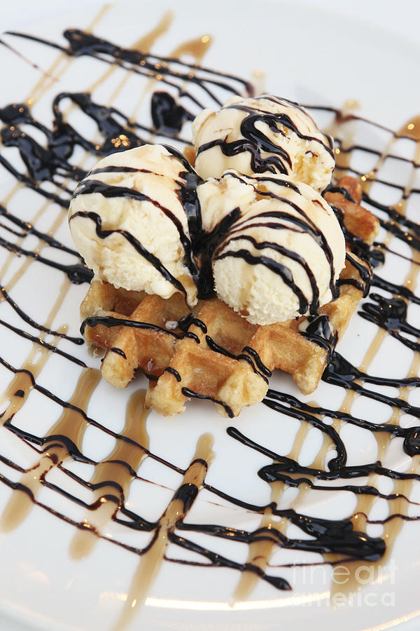 Waffle with icecream Photograph by PhotoStock-Israel