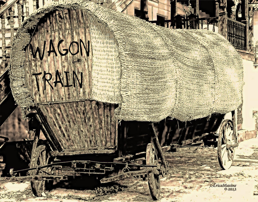Wagon Digital Art - Wagon Train by Ericamaxine Price