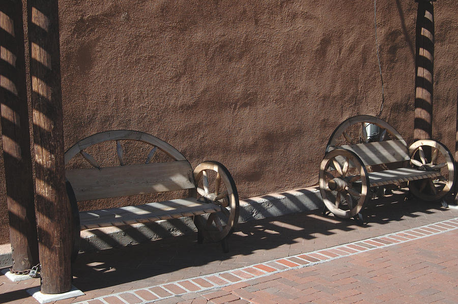 Wagon Wheel Benches New Mexico Photograph by Tom Wurl