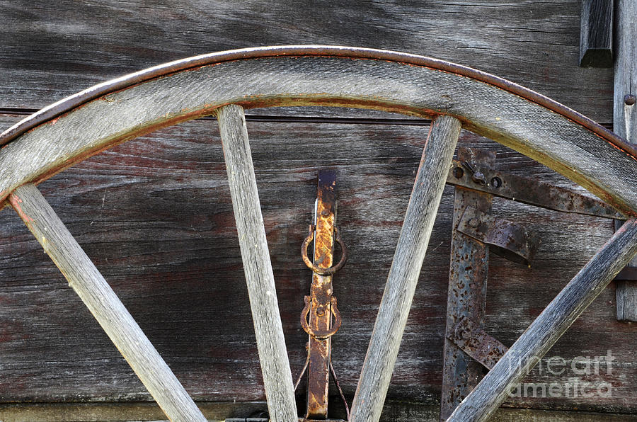 Wagon Wheel Photograph - Wagon Wheel Detail by Bob Christopher