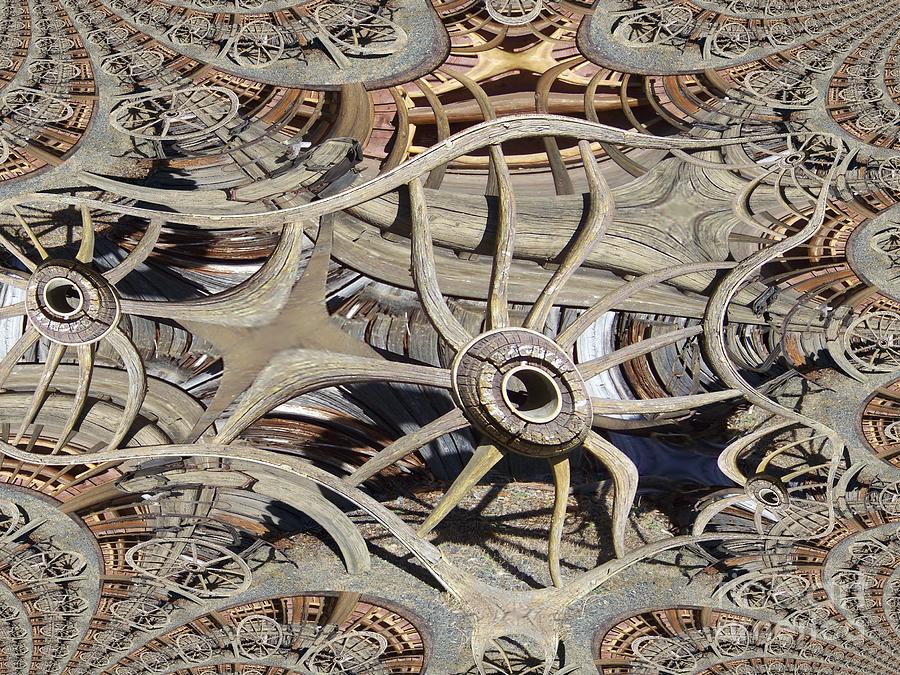 Wagon Wheel Fractal Digital Art by Charles Robinson