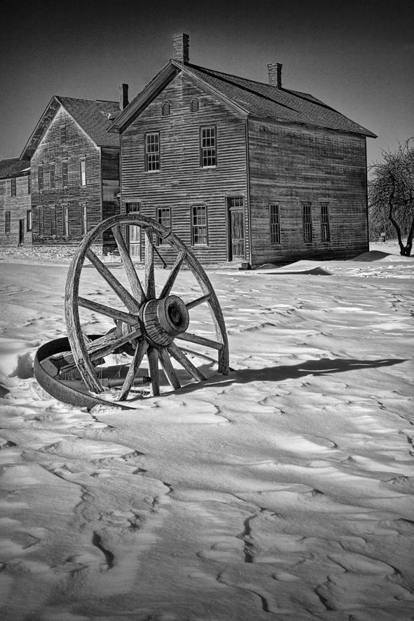 Wagon Wheel in Winter Photograph by Randall Nyhof