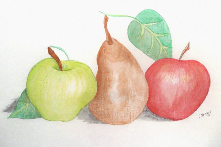 Apple Painting - Wahington Fruit by Jennifer Jeffris