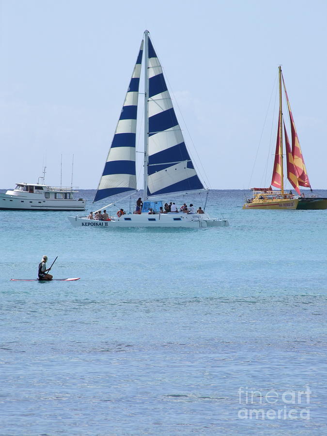Waikiki Fun Boats Photograph by Mary Deal