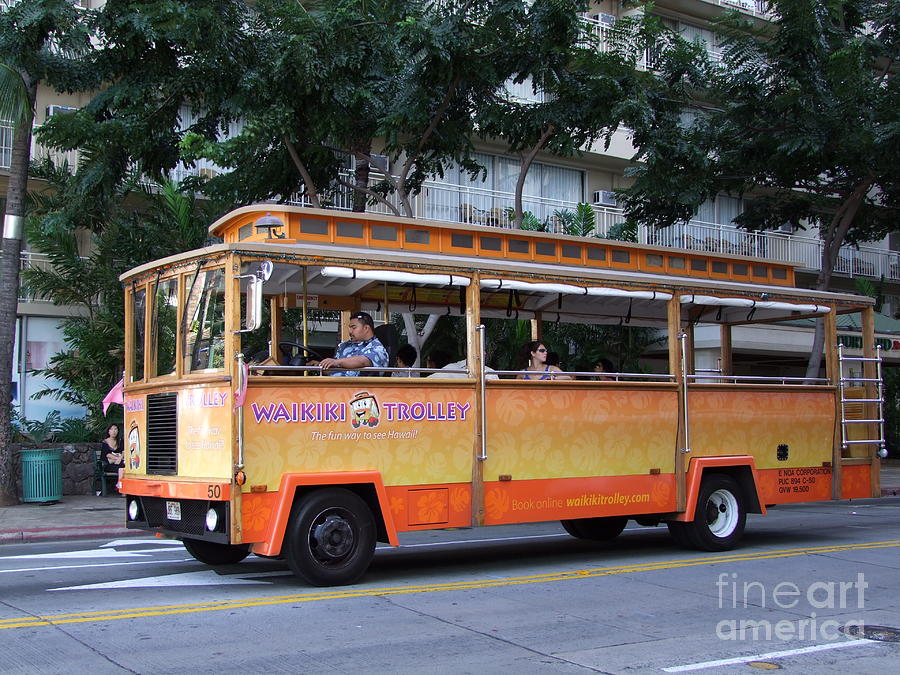 Waikiki Trolley Photograph by Mary Deal