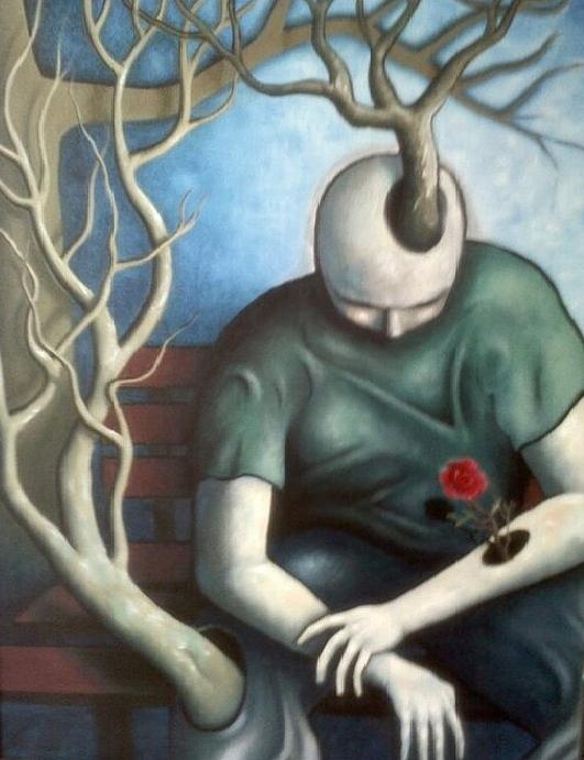 Surrealism Painting - Waiting by Jay Massey