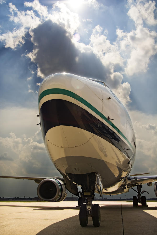 Transportation Photograph - Waiting Jet by Ricky Barnard