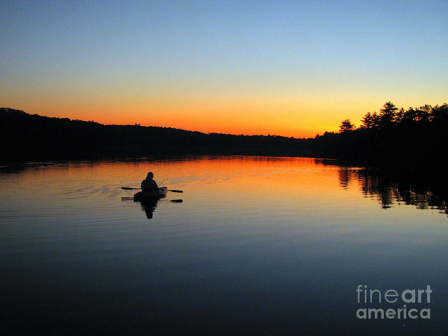 Wakefield Pond Sunset Photograph by Lili Feinstein