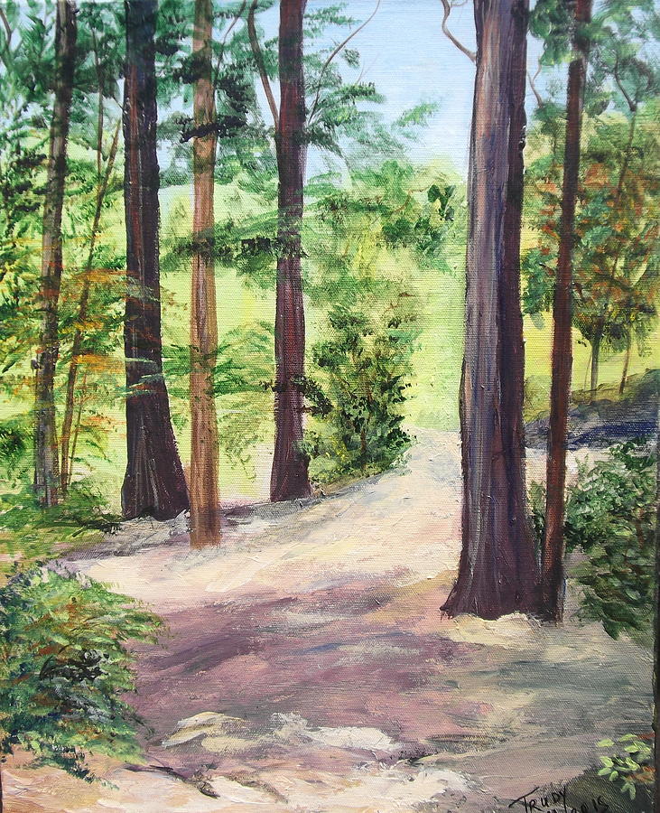Yosemite National Park Painting - Walk in the Woods by Trudy Morris