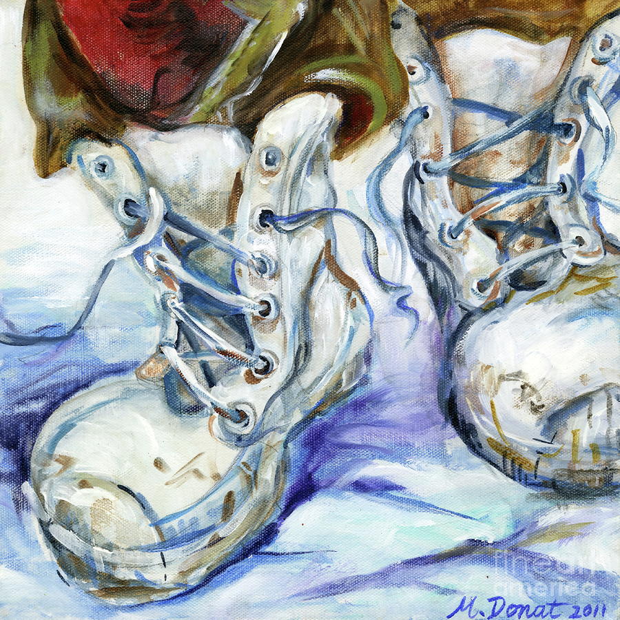 Walk Softly and Wear a Big Boot Painting by Margaret Donat