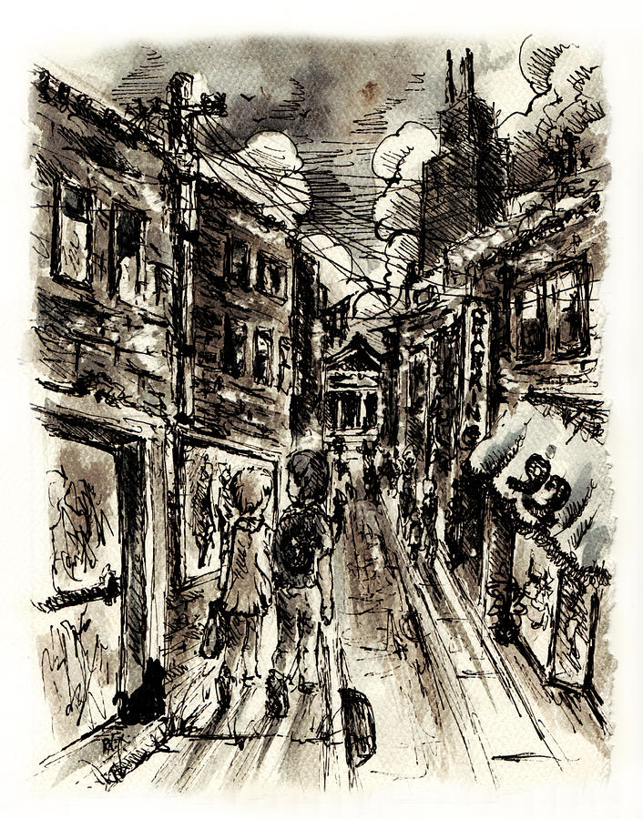 City Painting - Walkin In The City by William Russell Nowicki City Painting - Walkin In The City by William Russell Nowicki