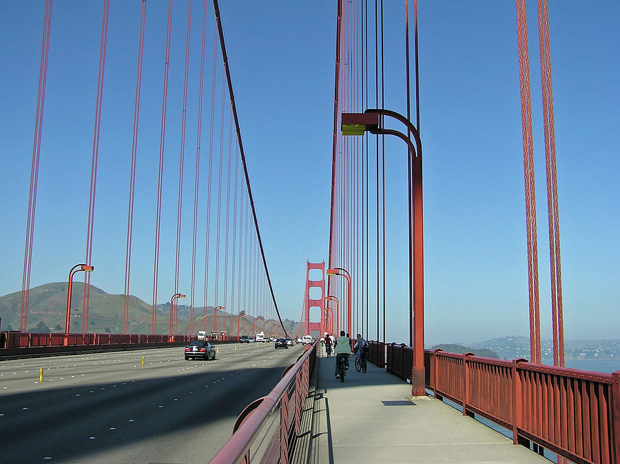 Walking across the Golden Gate Bridge Photograph by Diane Barrett ...